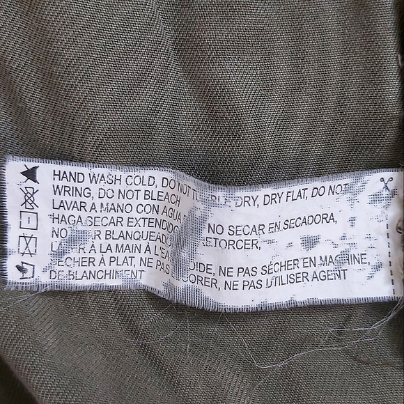 Thread & Supply 100% Lyocell Military Green Cargo Jacket Size Small - Picture 5 of 11